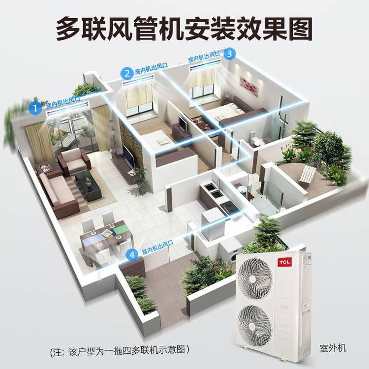TCL TMV-Vd224W/N1S 户式中央空调 墅级舒适，一机掌控全屋温度